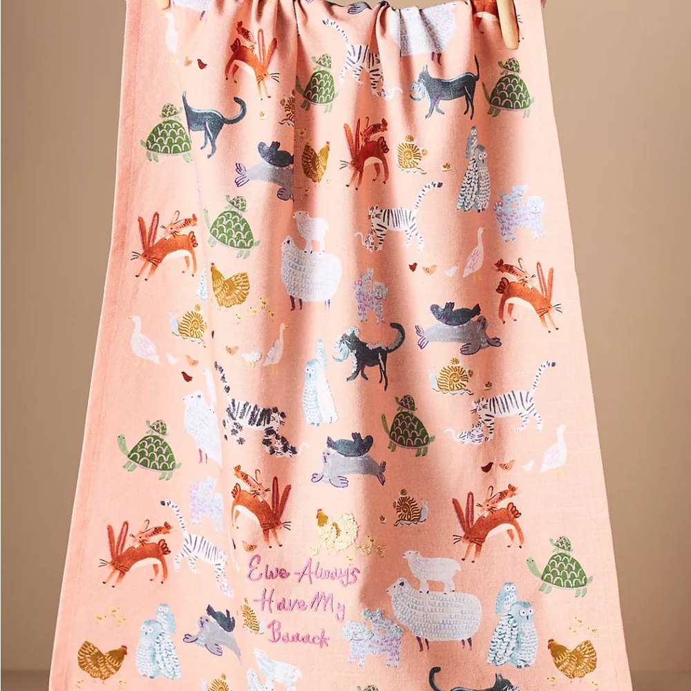 NEW Anthropologie Ewe Always Have My Back Kitchen Dish Towel NWT